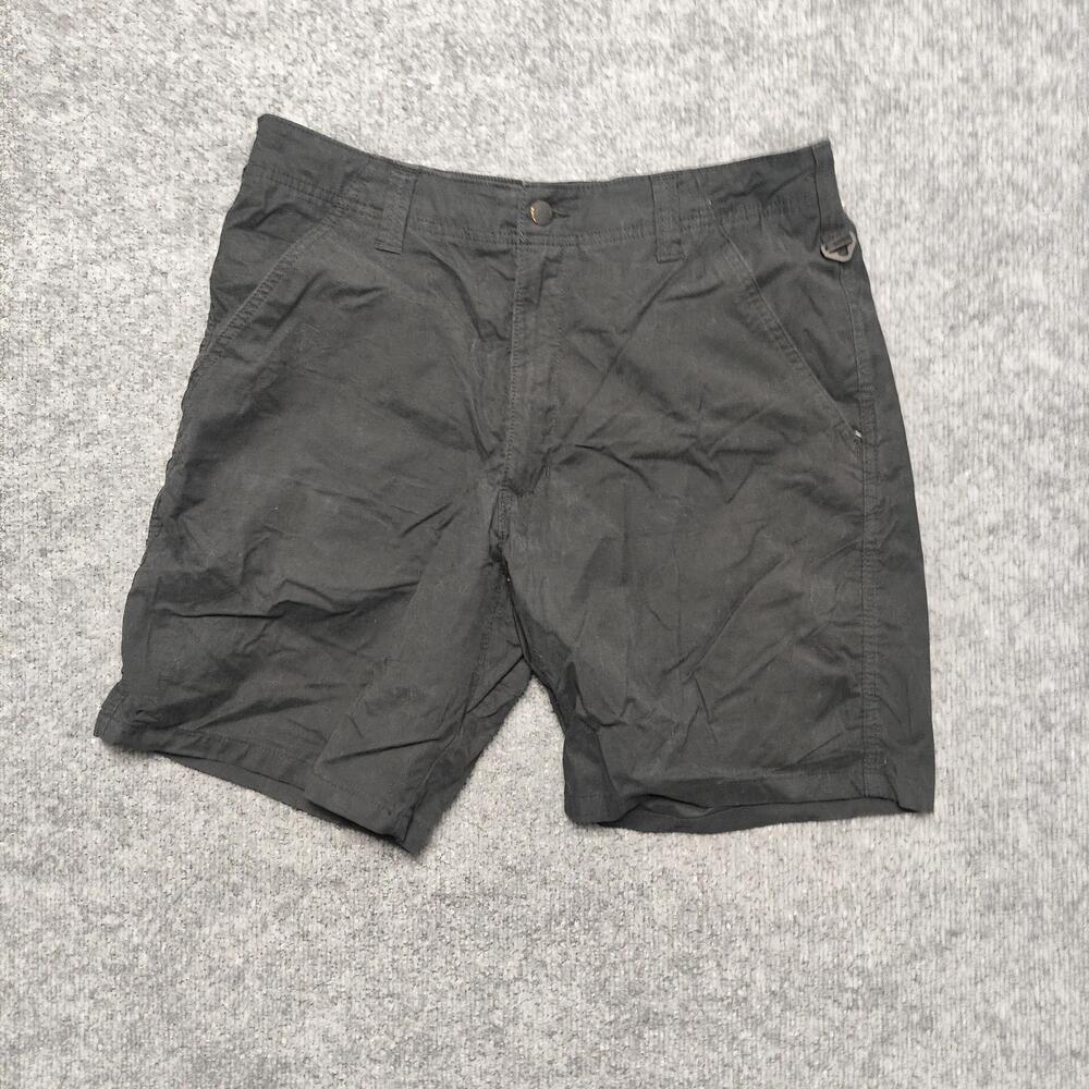 Wrangler Shorts Mens 34 Black Chino Outdoor Hiking Elastic Waist Stretch